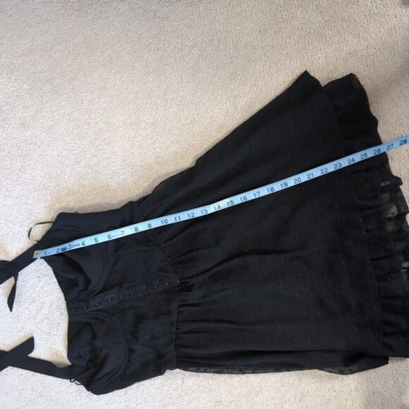 Guess Y2K Dark Fairy Whimsical Whimsigoth Swiss Dot Pin-up Halter Dress 6 - Picture 4 of 6